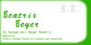 beatrix beyer business card